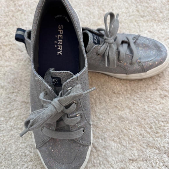 Women's Sperry's - Grey/Silver sparkle - Size 8 - Picture 3 of 5